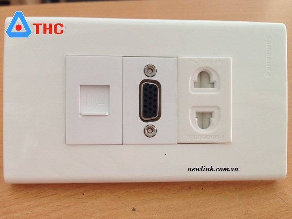 Bộ Nhân WallPlate Mạng + VGA + Điện